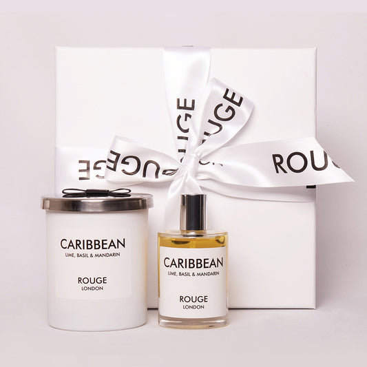 Caribbean - Lime, Basil & Mandarin Luxury Candle & Spray Gift Collection - By Rouge London