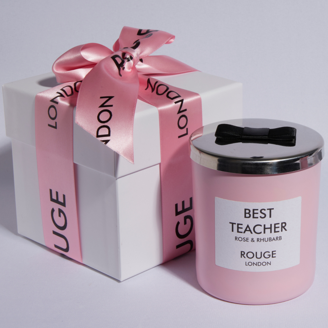 Best Teacher - Rose & Rhubarb Luxury Scented Candle - By Rouge London