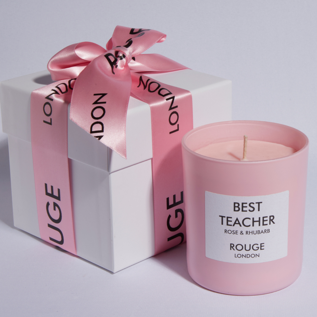 Best Teacher - Rose & Rhubarb Luxury Scented Candle - By Rouge London